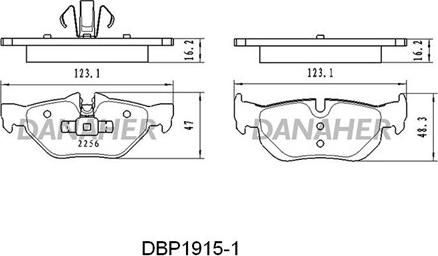 Danaher DBP1915/1 - Kit pastiglie freno, Freno a disco autozon.pro