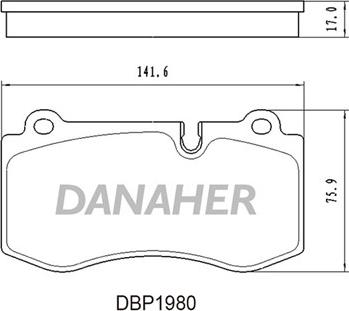 Danaher DBP1980 - Kit pastiglie freno, Freno a disco autozon.pro