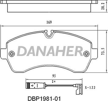 Danaher DBP1981-01 - Kit pastiglie freno, Freno a disco autozon.pro