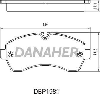 Danaher DBP1981 - Kit pastiglie freno, Freno a disco autozon.pro