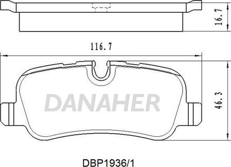 Danaher DBP1936/1 - Kit pastiglie freno, Freno a disco autozon.pro