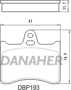 Danaher DBP193 - Kit pastiglie freno, Freno a disco autozon.pro