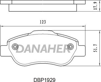 Danaher DBP1929 - Kit pastiglie freno, Freno a disco autozon.pro