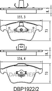 Danaher DBP1922/2 - Kit pastiglie freno, Freno a disco autozon.pro