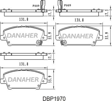 Danaher DBP1970 - Kit pastiglie freno, Freno a disco autozon.pro