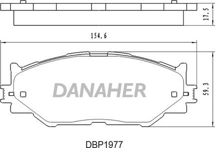 Danaher DBP1977 - Kit pastiglie freno, Freno a disco autozon.pro