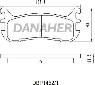 Danaher DBP1452/1 - Kit pastiglie freno, Freno a disco autozon.pro