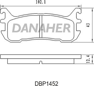 Danaher DBP1452 - Kit pastiglie freno, Freno a disco autozon.pro