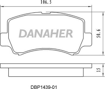 Danaher DBP1439-01 - Kit pastiglie freno, Freno a disco autozon.pro