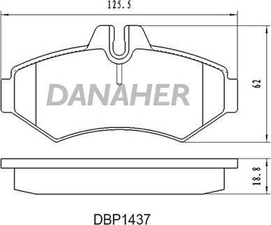 Danaher DBP1437 - Kit pastiglie freno, Freno a disco autozon.pro