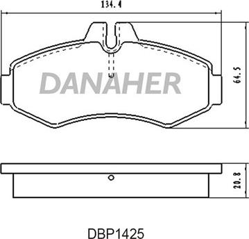 Danaher DBP1425 - Kit pastiglie freno, Freno a disco autozon.pro