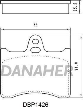 Danaher DBP1426 - Kit pastiglie freno, Freno a disco autozon.pro