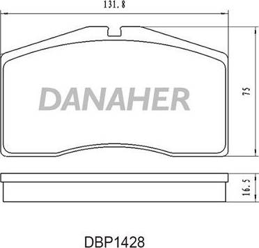 Danaher DBP1428 - Kit pastiglie freno, Freno a disco autozon.pro