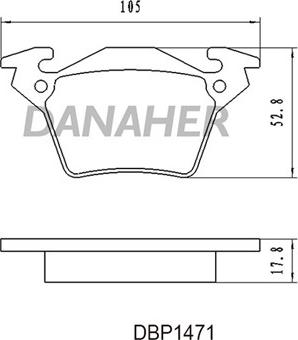 Danaher DBP1471 - Kit pastiglie freno, Freno a disco autozon.pro