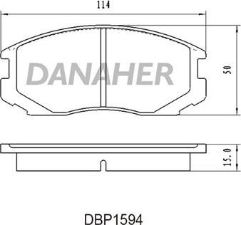 Danaher DBP1594 - Kit pastiglie freno, Freno a disco autozon.pro