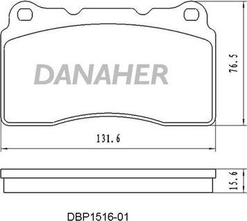 Danaher DBP1516-01 - Kit pastiglie freno, Freno a disco autozon.pro