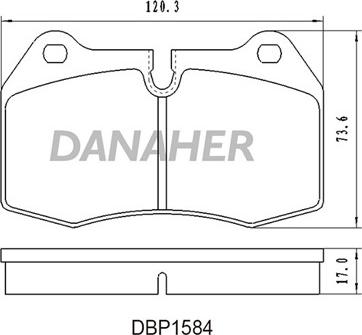 Danaher DBP1584 - Kit pastiglie freno, Freno a disco autozon.pro