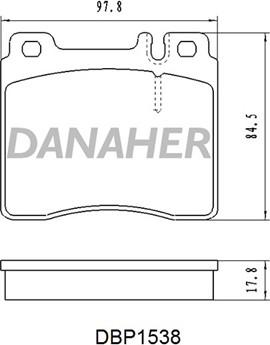 Danaher DBP1538 - Kit pastiglie freno, Freno a disco autozon.pro