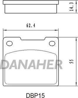 Danaher DBP15 - Kit pastiglie freno, Freno a disco autozon.pro