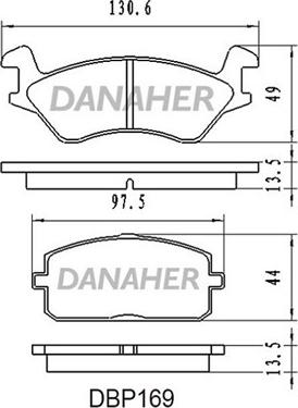 Danaher DBP169 - Kit pastiglie freno, Freno a disco autozon.pro