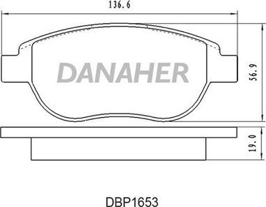 Danaher DBP1653 - Kit pastiglie freno, Freno a disco autozon.pro