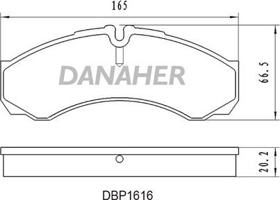 Danaher DBP1616 - Kit pastiglie freno, Freno a disco autozon.pro