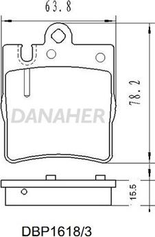 Danaher DBP1618/3 - Kit pastiglie freno, Freno a disco autozon.pro