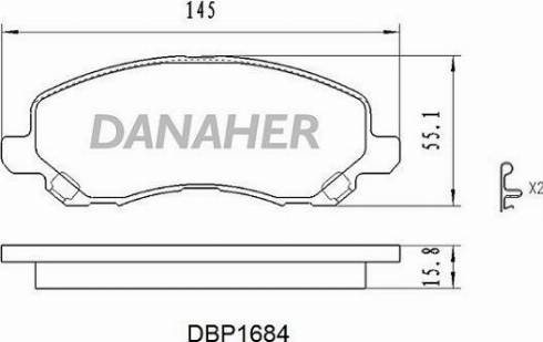 Danaher DBP1684 - Kit pastiglie freno, Freno a disco autozon.pro