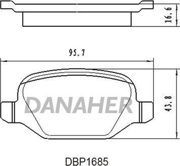 Danaher DBP1685 - Kit pastiglie freno, Freno a disco autozon.pro