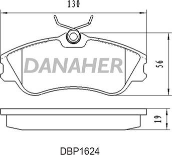 Danaher DBP1624 - Kit pastiglie freno, Freno a disco autozon.pro