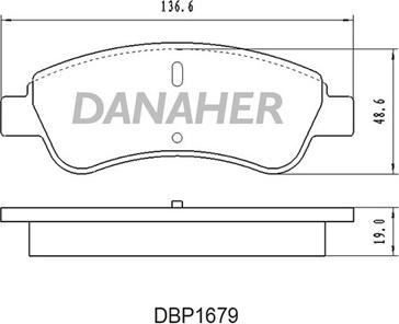 Danaher DBP1679 - Kit pastiglie freno, Freno a disco autozon.pro