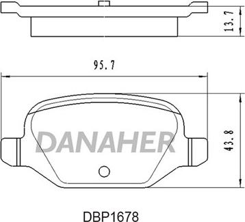 Danaher DBP1678 - Kit pastiglie freno, Freno a disco autozon.pro