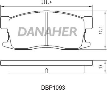 Danaher DBP1093 - Kit pastiglie freno, Freno a disco autozon.pro