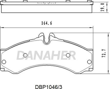 Danaher DBP1046/3 - Kit pastiglie freno, Freno a disco autozon.pro