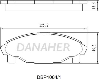 Danaher DBP1064/1 - Kit pastiglie freno, Freno a disco autozon.pro