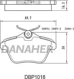 Danaher DBP1018 - Kit pastiglie freno, Freno a disco autozon.pro