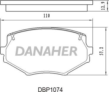 Danaher DBP1074 - Kit pastiglie freno, Freno a disco autozon.pro