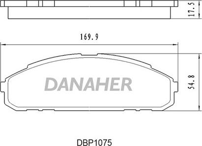 Danaher DBP1075 - Kit pastiglie freno, Freno a disco autozon.pro