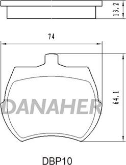 Danaher DBP10 - Kit pastiglie freno, Freno a disco autozon.pro