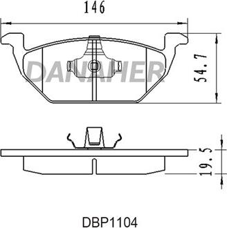 Danaher DBP1104 - Kit pastiglie freno, Freno a disco autozon.pro