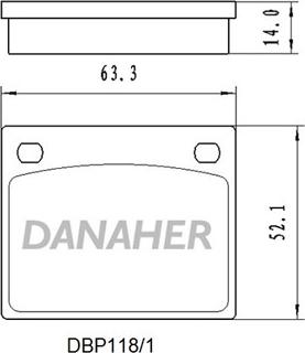 Danaher DBP118/1 - Kit pastiglie freno, Freno a disco autozon.pro