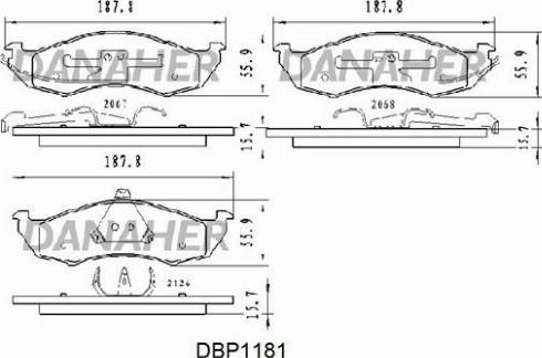 Danaher DBP118/1 - Kit pastiglie freno, Freno a disco autozon.pro