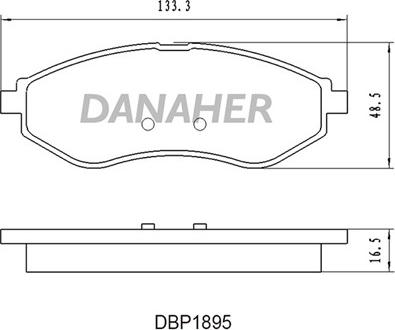 Danaher DBP1895 - Kit pastiglie freno, Freno a disco autozon.pro