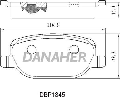 Danaher DBP1845 - Kit pastiglie freno, Freno a disco autozon.pro