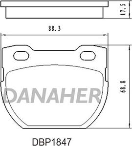 Danaher DBP1847 - Kit pastiglie freno, Freno a disco autozon.pro