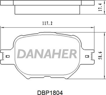 Danaher DBP1804 - Kit pastiglie freno, Freno a disco autozon.pro