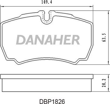 Danaher DBP1826 - Kit pastiglie freno, Freno a disco autozon.pro