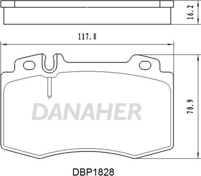 Danaher DBP1828 - Kit pastiglie freno, Freno a disco autozon.pro