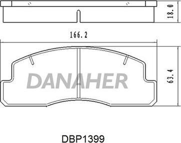 Danaher DBP1399 - Kit pastiglie freno, Freno a disco autozon.pro