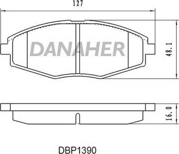 Danaher DBP1390 - Kit pastiglie freno, Freno a disco autozon.pro